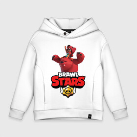 Детское худи Oversize хлопок с принтом Brawl Stars - Nita в Санкт-Петербурге, френч-терри — 70% хлопок, 30% полиэстер. Мягкий теплый начес внутри —100% хлопок | боковые карманы, эластичные манжеты и нижняя кромка, капюшон на магнитной кнопке | brawl | nita | stars | герой | игра | компьютерная | мобильная | нита