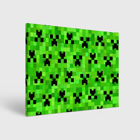 Холст прямоугольный с принтом MINECRAFT | МАЙНКРАФТ в Санкт-Петербурге, 100% ПВХ |  | block | criper | cube | minecraft | pixel | блок | геометрия | крафт | крипер | кубики | майнкрафт | пиксели