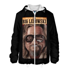 Мужская куртка 3D с принтом The Big Lebowski в Санкт-Петербурге, ткань верха — 100% полиэстер, подклад — флис | прямой крой, подол и капюшон оформлены резинкой с фиксаторами, два кармана без застежек по бокам, один большой потайной карман на груди. Карман на груди застегивается на липучку | big | lebowski | the | большой | кинофильм | лебовски