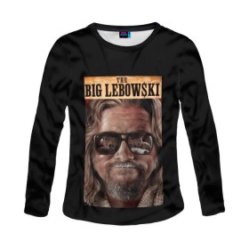 Женский лонгслив 3D с принтом The Big Lebowski в Санкт-Петербурге, 100% полиэстер | длинные рукава, круглый вырез горловины, полуприлегающий силуэт | big | lebowski | the | большой | кинофильм | лебовски