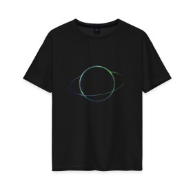 Женская футболка хлопок Oversize с принтом Планета в Санкт-Петербурге, 100% хлопок | свободный крой, круглый ворот, спущенный рукав, длина до линии бедер
 | planet | space | астрономия | звезда | звёзды | космос | орбита | планета