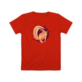 Детская футболка хлопок с принтом Злая Белочка в Санкт-Петербурге, 100% хлопок | круглый вырез горловины, полуприлегающий силуэт, длина до линии бедер | angry | squirrel | wild | белка | белки | белочки | дикая | злая