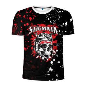 Мужская футболка 3D спортивная с принтом Stigmata в Санкт-Петербурге, 100% полиэстер с улучшенными характеристиками | приталенный силуэт, круглая горловина, широкие плечи, сужается к линии бедра | music | rock | stigmata | альтернатива | музыка | рок | стигмата | тарас уманскии