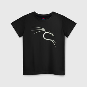 Детская футболка хлопок с принтом Kali Linux в Санкт-Петербурге, 100% хлопок | круглый вырез горловины, полуприлегающий силуэт, длина до линии бедер | kali | linux | кали | линукс