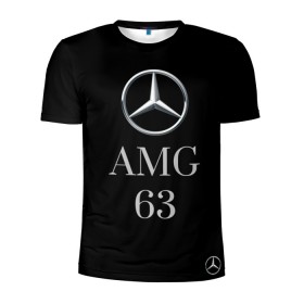 Мужская футболка 3D спортивная с принтом Mersedes AMG 63 в Санкт-Петербурге, 100% полиэстер с улучшенными характеристиками | приталенный силуэт, круглая горловина, широкие плечи, сужается к линии бедра | 63. | amg | mersedes