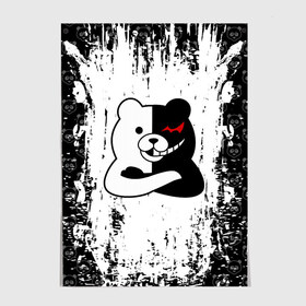 Постер с принтом MONOKUMA. в Санкт-Петербурге, 100% бумага
 | бумага, плотность 150 мг. Матовая, но за счет высокого коэффициента гладкости имеет небольшой блеск и дает на свету блики, но в отличии от глянцевой бумаги не покрыта лаком | anime | bear | black  white | danganronpa | kurokuma | monodam | monokuma | monomi | monotaro | pink | rabbit | school | shirokuma | аниме | главарь | мoноми | монокума | черно белый | школа