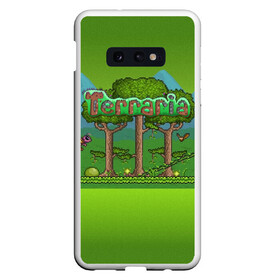 Чехол для Samsung S10E с принтом Terraria в Санкт-Петербурге, Силикон | Область печати: задняя сторона чехла, без боковых панелей | Тематика изображения на принте: minecraft | terraria | инди игры | майнкрафт | террария