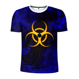 Мужская футболка 3D спортивная с принтом BIOHAZARD в Санкт-Петербурге, 100% полиэстер с улучшенными характеристиками | приталенный силуэт, круглая горловина, широкие плечи, сужается к линии бедра | Тематика изображения на принте: biohazard | radiation | re | re3 | residenr evil | toxic | virusвирус | world war z | биохазард | обитель зла | радиация | токсик | эпидемия