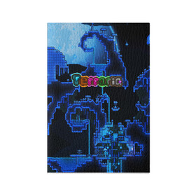 Обложка для паспорта матовая кожа с принтом Terraria в Санкт-Петербурге, натуральная матовая кожа | размер 19,3 х 13,7 см; прозрачные пластиковые крепления | Тематика изображения на принте: game | pixel | terraria | игра | пиксель | террариа