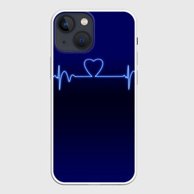 Чехол для iPhone 13 mini с принтом Кардиограмма про любовь в Санкт-Петербурге,  |  | 14 февраля | 8 марта | валентинов день | влюблен | влюбленность | влюбленные | вместе навсегда | девичник | девушке | день вл | для жены | здоровье | кардиограмма | любимая | любимый | люблю
