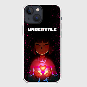 Чехол для iPhone 13 mini с принтом UNDERTALE FRISK в Санкт-Петербурге,  |  | asriel dreemurr | chara | frisk | gaster blaster | sans | undertale | азриэль дримурр | андертейл | андрайн | гастер | меттатон | санс | фриск | чара