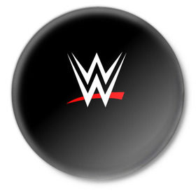 Значок с принтом WWE в Санкт-Петербурге,  металл | круглая форма, металлическая застежка в виде булавки | raw | smackdown | wrestling | wwe | борьба | единоборства | реслинг | рестлинг | спорт | шоу