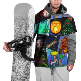 Накидка на куртку 3D с принтом Terraria allpic в Санкт-Петербурге, 100% полиэстер |  | game | pixel | terraria | игра | пиксель | террариа