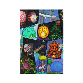 Обложка для паспорта матовая кожа с принтом Terraria allpic в Санкт-Петербурге, натуральная матовая кожа | размер 19,3 х 13,7 см; прозрачные пластиковые крепления | Тематика изображения на принте: game | pixel | terraria | игра | пиксель | террариа