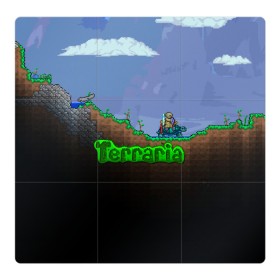 Магнитный плакат 3Х3 с принтом terraria game в Санкт-Петербурге, Полимерный материал с магнитным слоем | 9 деталей размером 9*9 см | game | pixel | terraria | игра | пиксель | террариа