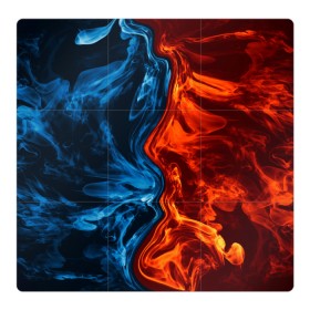 Магнитный плакат 3Х3 с принтом Огонь и вода в Санкт-Петербурге, Полимерный материал с магнитным слоем | 9 деталей размером 9*9 см | fire | texture | абстракция | граффити | краски | лед | линии | огонь | огонь и лед | текстура | уличный стиль | яркая