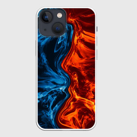 Чехол для iPhone 13 mini с принтом Огонь и вода в Санкт-Петербурге,  |  | fire | texture | абстракция | граффити | краски | лед | линии | огонь | огонь и лед | текстура | уличный стиль | яркая