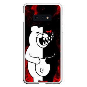 Чехол для Samsung S10E с принтом MONOKUMA в Санкт-Петербурге, Силикон | Область печати: задняя сторона чехла, без боковых панелей | anime | bear | black  white | danganronpa | kurokuma | monodam | monokuma | monomi | monotaro | rabbit | school | shirokuma | аниме | главарь | мoноми | монокума | черно белый | школа