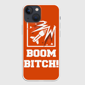 Чехол для iPhone 13 mini с принтом Boom Bitch в Санкт-Петербурге,  |  | ace | diamond | epic | fails | funny | gameplay | mozzie | pro league | pvp | r6 | r6s | random | update | герой | дым | огонь | осада | пламя | радуга | снайпер | сражения | туман | шутер