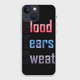 Чехол для iPhone 13 mini с принтом Blood  Tears  Sweat в Санкт-Петербурге,  |  | bangtan | bighit | boy | fake love | j hope | jimin | jin | jungkook | korea | kpop | live | luv | mic drop | rm | suga | v | with | бтс | кей | поп