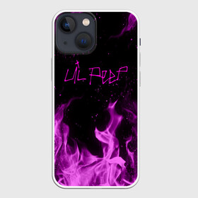 Чехол для iPhone 13 mini с принтом LIL PEEP FIRE в Санкт-Петербурге,  |  | lil peep | lil prince | pink | зарубежная музыка | лил пип | маленький принц