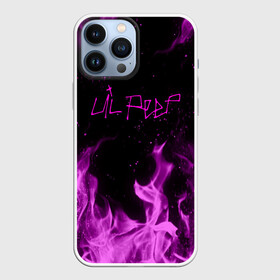 Чехол для iPhone 13 Pro Max с принтом LIL PEEP FIRE в Санкт-Петербурге,  |  | lil peep | lil prince | pink | зарубежная музыка | лил пип | маленький принц