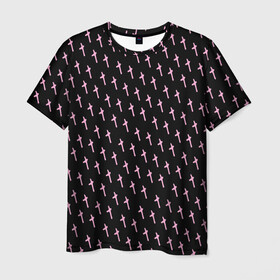 Мужская футболка 3D с принтом LiL PEEP Pattern в Санкт-Петербурге, 100% полиэфир | прямой крой, круглый вырез горловины, длина до линии бедер | lil peep | lil prince | pink | зарубежная музыка | лил пип | маленький принц