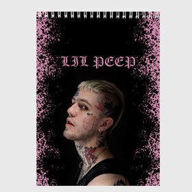 Скетчбук с принтом LiL PEEP в Санкт-Петербурге, 100% бумага
 | 48 листов, плотность листов — 100 г/м2, плотность картонной обложки — 250 г/м2. Листы скреплены сверху удобной пружинной спиралью | lil peep | lil prince | pink | зарубежная музыка | лил пип | маленький принц