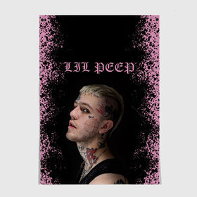 Постер с принтом LiL PEEP в Санкт-Петербурге, 100% бумага
 | бумага, плотность 150 мг. Матовая, но за счет высокого коэффициента гладкости имеет небольшой блеск и дает на свету блики, но в отличии от глянцевой бумаги не покрыта лаком | lil peep | lil prince | pink | зарубежная музыка | лил пип | маленький принц