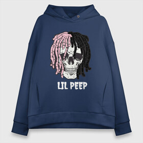 Женское худи Oversize хлопок с принтом Lil Peep в Санкт-Петербурге, френч-терри — 70% хлопок, 30% полиэстер. Мягкий теплый начес внутри —100% хлопок | боковые карманы, эластичные манжеты и нижняя кромка, капюшон на магнитной кнопке | lil | lil peep | music | new | peep | rap | rip | skull | лил | музыка | пеп | пип | рэп | рэпер | скилет | череп