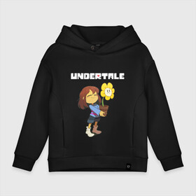 Детское худи Oversize хлопок с принтом UNDERTALE в Санкт-Петербурге, френч-терри — 70% хлопок, 30% полиэстер. Мягкий теплый начес внутри —100% хлопок | боковые карманы, эластичные манжеты и нижняя кромка, капюшон на магнитной кнопке | asriel dreemurr | chara | frisk | gaster blaster | sans | undertale | азриэль дримурр | андертейл | андрайн | гастер | меттатон | санс | фриск | чара