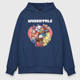 Мужское худи Oversize хлопок с принтом UNDERTALE в Санкт-Петербурге, френч-терри — 70% хлопок, 30% полиэстер. Мягкий теплый начес внутри —100% хлопок | боковые карманы, эластичные манжеты и нижняя кромка, капюшон на магнитной кнопке | asriel dreemurr | chara | frisk | gaster blaster | sans | undertale | азриэль дримурр | андертейл | андрайн | гастер | меттатон | санс | фриск | чара