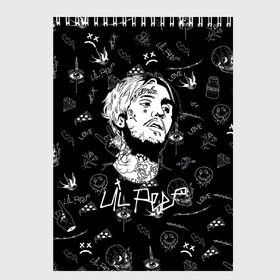 Скетчбук с принтом LIL PEEP в Санкт-Петербурге, 100% бумага
 | 48 листов, плотность листов — 100 г/м2, плотность картонной обложки — 250 г/м2. Листы скреплены сверху удобной пружинной спиралью | lil peep | lil prince | pink | зарубежная музыка | лил пип | маленький принц