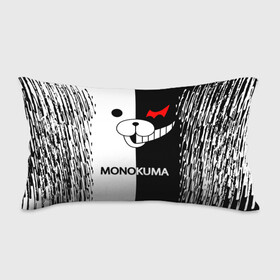 Подушка 3D антистресс с принтом MONOKUMA. в Санкт-Петербурге, наволочка — 100% полиэстер, наполнитель — вспененный полистирол | состоит из подушки и наволочки на молнии | anime | bear | black  white | danganronpa | kurokuma | monodam | monokuma | monomi | monotaro | pink | rabbit | school | shirokuma | аниме | главарь | мoноми | монокума | черно белый | школа