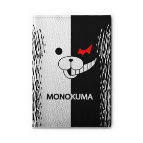 Обложка для автодокументов с принтом MONOKUMA. в Санкт-Петербурге, натуральная кожа |  размер 19,9*13 см; внутри 4 больших “конверта” для документов и один маленький отдел — туда идеально встанут права | anime | bear | black  white | danganronpa | kurokuma | monodam | monokuma | monomi | monotaro | pink | rabbit | school | shirokuma | аниме | главарь | мoноми | монокума | черно белый | школа