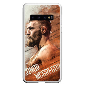 Чехол для Samsung Galaxy S10 с принтом McGREGOR в Санкт-Петербурге, Силикон | Область печати: задняя сторона чехла, без боковых панелей | conor | macgregor | mcgregor | ufc | конор | макгрегор | серроне макгрегор