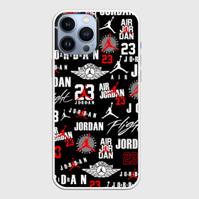 Чехол для iPhone 13 Pro Max с принтом MICHAEL JORDAN LOGOBOMBING в Санкт-Петербурге,  |  | 23 | bulls | chicago bulls | jordan | logo | michael jordan | nba | paris saint germain | psg | red | sport | быки | джордан | лого | майкл джордан | псж | спорт | чикаго буллс