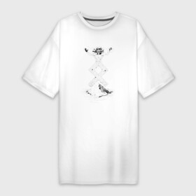 Платье-футболка хлопок с принтом Один в Санкт-Петербурге,  |  | бог | горы | легенда | магия | один | рисунок | руна | скандинавия