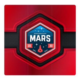 Магнитный плакат 3Х3 с принтом MARS NASA в Санкт-Петербурге, Полимерный материал с магнитным слоем | 9 деталей размером 9*9 см | mars | nasa | будущее | звезды | космические войны | космонавт | космос | марс | наса | ракета