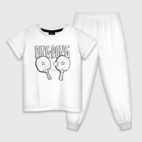 Детская пижама хлопок с принтом пинг понг в Санкт-Петербурге, 100% хлопок |  брюки и футболка прямого кроя, без карманов, на брюках мягкая резинка на поясе и по низу штанин
 | Тематика изображения на принте: ping pong | настольный теннис | пинг понг | спорт | теннис