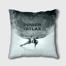 Подушка 3D с принтом Power of the Atlas в Санкт-Петербурге, наволочка – 100% полиэстер, наполнитель – холлофайбер (легкий наполнитель, не вызывает аллергию). | состоит из подушки и наволочки. Наволочка на молнии, легко снимается для стирки | atlas | power | powerlifting | sport | strength | weightlifting | атлант | бодибилдинг | качок | пауэрлифтинг | сила | спорт