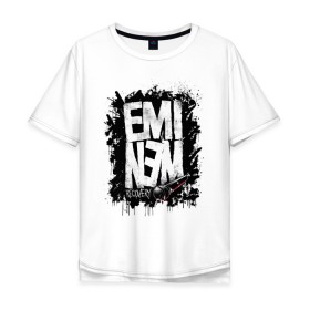 Мужская футболка хлопок Oversize с принтом EMINEM в Санкт-Петербурге, 100% хлопок | свободный крой, круглый ворот, “спинка” длиннее передней части | eminem | rap | зарубежный реп | реп | эминем