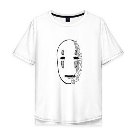 Мужская футболка хлопок Oversize с принтом Унесенные призраками, Аниме в Санкт-Петербурге, 100% хлопок | свободный крой, круглый ворот, “спинка” длиннее передней части | Тематика изображения на принте: 