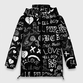 Женская зимняя куртка 3D с принтом LIL PEEP LOGOBOMBING в Санкт-Петербурге, верх — 100% полиэстер; подкладка — 100% полиэстер; утеплитель — 100% полиэстер | длина ниже бедра, силуэт Оверсайз. Есть воротник-стойка, отстегивающийся капюшон и ветрозащитная планка. 

Боковые карманы с листочкой на кнопках и внутренний карман на молнии | lil peep | lil prince | pink | зарубежная музыка | лил пип | маленький принц