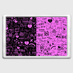 Магнит 45*70 с принтом LIL PEEP LOGOBOMBING BLACK PINK в Санкт-Петербурге, Пластик | Размер: 78*52 мм; Размер печати: 70*45 | lil peep | lil prince | pink | зарубежная музыка | лил пип | маленький принц