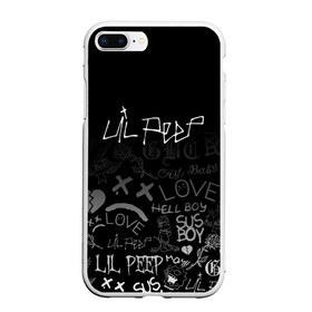 Чехол для iPhone 7Plus/8 Plus матовый с принтом LIL PEEP ЛИЛ ПИП в Санкт-Петербурге, Силикон | Область печати: задняя сторона чехла, без боковых панелей | cry dead smile | crybaby | lil peep | lil prince | pink | зарубежная музыка | лил пип | маленький принц