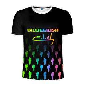 Мужская футболка 3D спортивная с принтом BILLIE EILISH | БИЛЛИ АЙЛИШ (Z) в Санкт-Петербурге, 100% полиэстер с улучшенными характеристиками | приталенный силуэт, круглая горловина, широкие плечи, сужается к линии бедра | be | billie | billie eilish | blohsh | ghoul | билли | билли айлиш