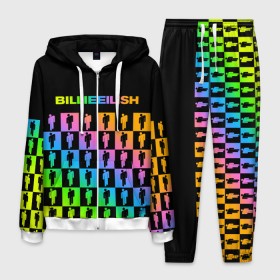 Мужской костюм 3D с принтом BILLIE EILISH в Санкт-Петербурге, 100% полиэстер | Манжеты и пояс оформлены тканевой резинкой, двухслойный капюшон со шнурком для регулировки, карманы спереди | Тематика изображения на принте: be | billie | billie eilish | blohsh | ghoul | билли | билли айлиш