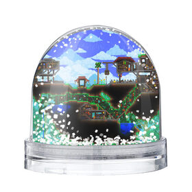Снежный шар с принтом TERRARIA EXCLUSIVE в Санкт-Петербурге, Пластик | Изображение внутри шара печатается на глянцевой фотобумаге с двух сторон | game | pixel | terraria | игра | пиксель | террариа