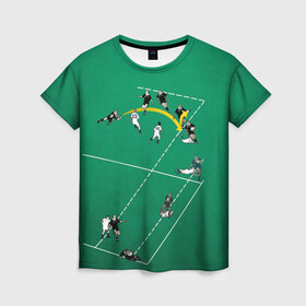 Женская футболка 3D с принтом Игра в регби в Санкт-Петербурге, 100% полиэфир ( синтетическое хлопкоподобное полотно) | прямой крой, круглый вырез горловины, длина до линии бедер | rugby | регби | спорт | футбол